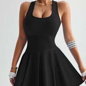 Womens Yoga Dress Ultimate Comfort Free Movement High Waist Tummy Control